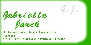 gabriella janek business card